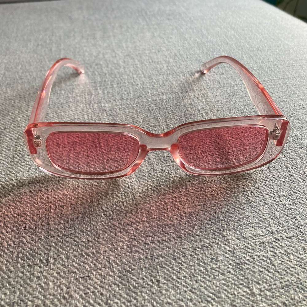 Pink Acetate Mod Sunglasses